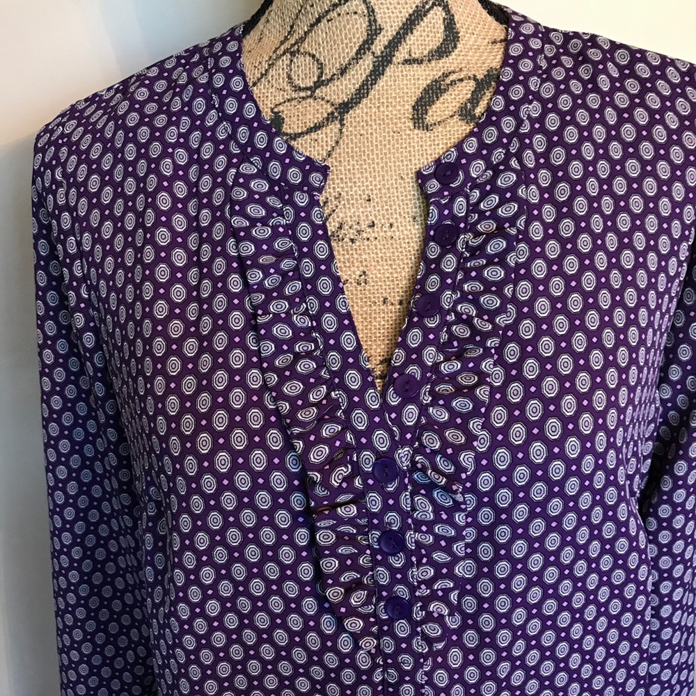 Zac & Rachel purple fun print top - Picture 2 of 4